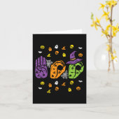 Boo Hands American Sign Language Pride ASL Hallowe Kaart (Gele Bloem)