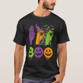 Boo Hands American Sign Language Pride ASL WOwe T-shirt (Voorkant)