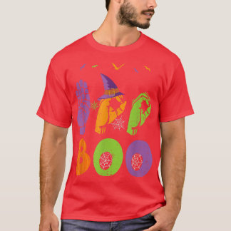 Boo Hands American Sign Language Pride ASL WOwe T-shirt