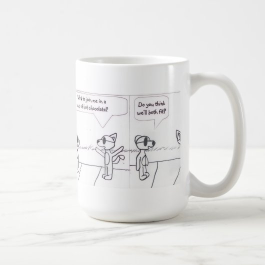 Boo Happy Bande Dessinée Mug (Droite)