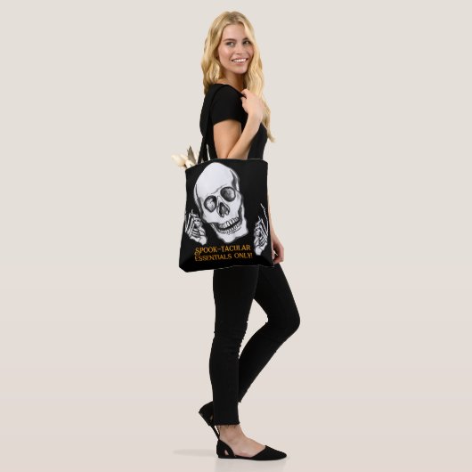 Boo Happy Halloween Grappige Skull grappen Draagtas (Op model)