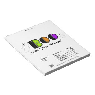 BOO Happy Halloween Snoep Bar Wrapper Party Favor Notitieblok
