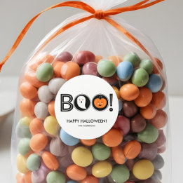 Boo. Happy Halloween Sticker