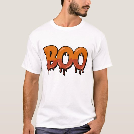 Boo. Happy Halloween T-shirt (Voorkant)