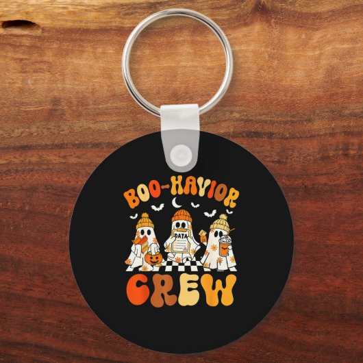 Boo-havior Crew Behavior Yst Halloween Aba Sleutelhanger (Voorkant)