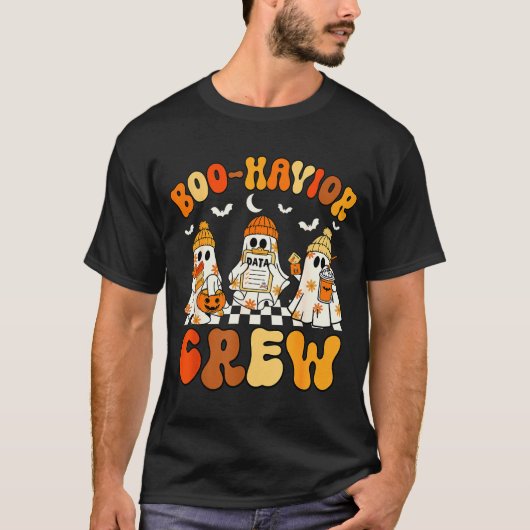 Boo-havior Crew Behavior Yst Halloween Aba T-shirt (Voorkant)