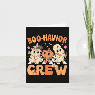 Boo Havior Crew Schattige Halloween Therapeut Ghos Kaart