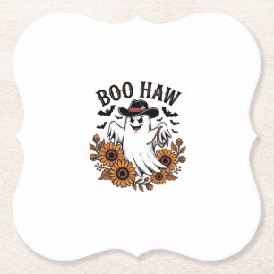 Boo Haw Cowboy Geest Zonnebloemen Vleermuizen Hall Kartonnen Onderzetters