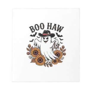 Boo Haw Cowboy Geest Zonnebloemen Vleermuizen Hall Notitieblok