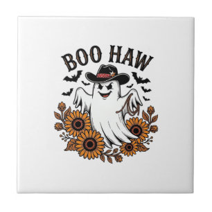 Boo Haw Cowboy Geest Zonnebloemen Vleermuizen Hall Tegeltje