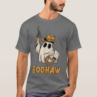 Boo HAW Cowboy Retro Westerne Ghost Halloween Part T-shirt