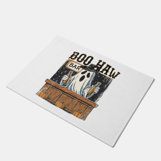 Boo Haw Retro Western Halloween Deurmat (Schuin)
