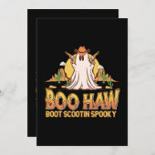 Boo Haw Western Halloween  Ghost Funny Schattige Kaart (Voorkant / Achterkant)