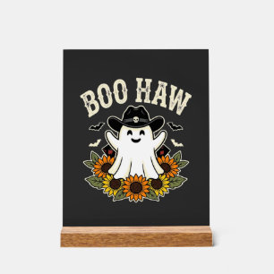 Boo Haw Westers Halloween Geest Ontwerp Acryl Bord