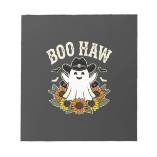 Boo Haw Westers Halloween Geest Ontwerp Notitieblok