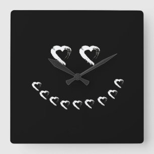 Boo Heart Wall Clock Vierkante Klok