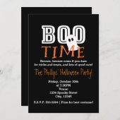 BOO HEURE Halloween Costume Party Invitation (Devant / Derrière)