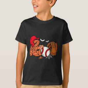 Boo Honkbal Halloween Speler Catcher Pitcher Spoo T-shirt