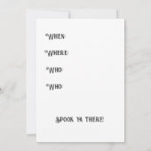 Boo Hoo Halloween Fête Invitation (Dos)
