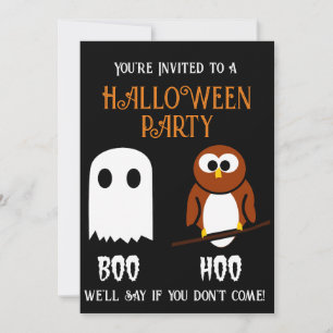 Boo Hoo Halloween Fête Invitation