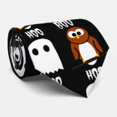 Boo Hoo Owl en Ghost Stropdas (Opgerold)