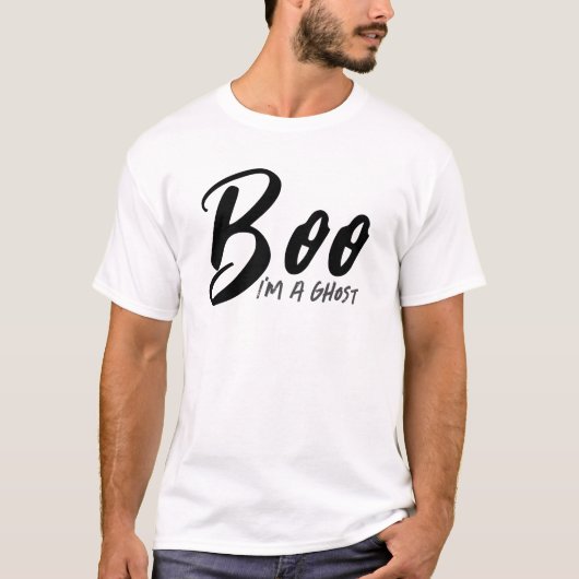 Boo Ik ben een geest Halloween T-shirt (Voorkant)