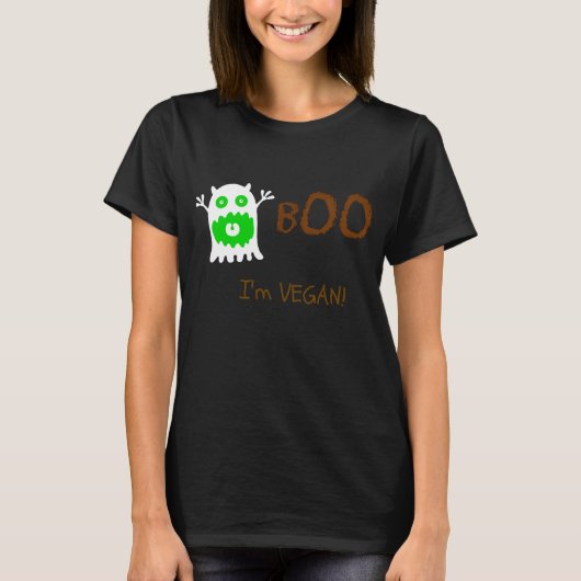 Boo ik ben Vegan T-Shirt (Voorkant)