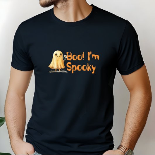 Boo! I'm Spooky smile ghost orange T-shirt
