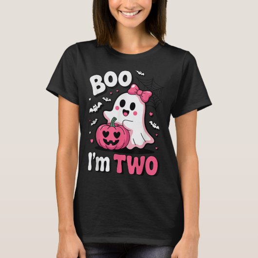 Boo Im Twee Halloween Kostuum voor Todd T-shirt (Voorkant)