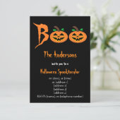BOO ! Invitation Citrouilles Halloween (Debout devant)