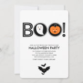 Boo ! Invitation de la fête d'Halloween (Devant)
