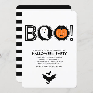 Boo ! Invitation de la fête d'Halloween