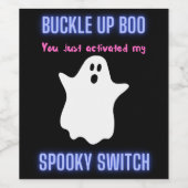 Boo, je hebt net mijn woordschakelaar geactiveerd wijn etiket (Enkel label)