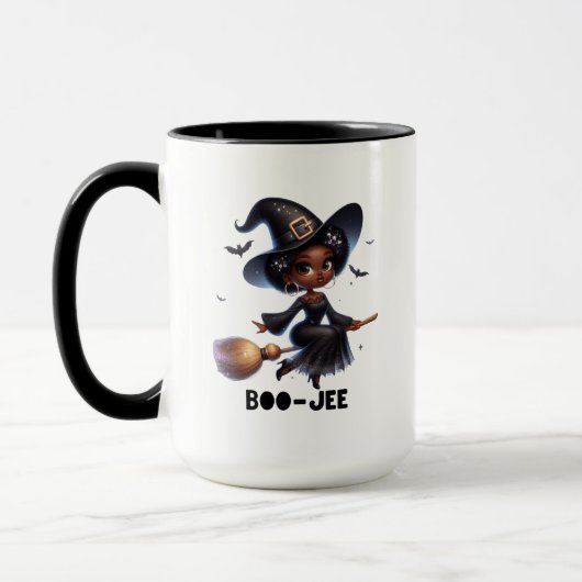 Boo-Jee Black Witch Halloween Mug (Gauche)