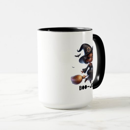 Boo-Jee Black Witch Halloween Mug (Devant droit)