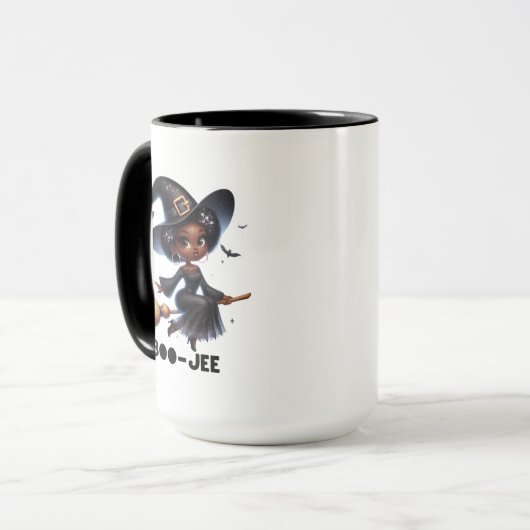 Boo-Jee Black Witch Halloween Mug (Devant gauche)