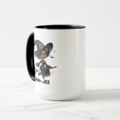 Boo-Jee Black Witch Halloween Mug Mok (Voorkant links)