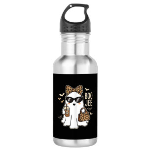 Boo Jee Cute Geest Halloween Luipaard Ontwerp_1 Waterfles