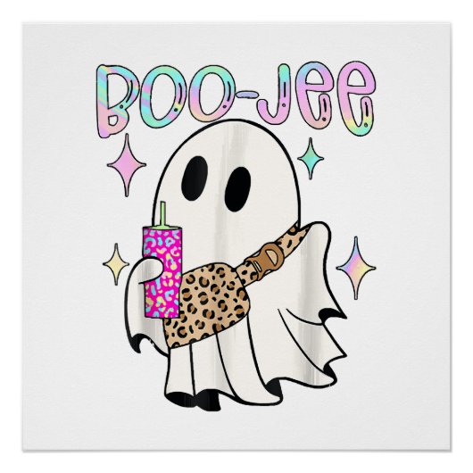 Boo Jee Funny Halloween Ghost Perfect Poster (Voorkant)