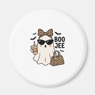 Boo Jee Geest Halloween Luipaard Boog Vector Ontwe Magneet