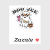 BOO-JEE Ghost – Funny Boujee Halloween Design Sticker (Vel)