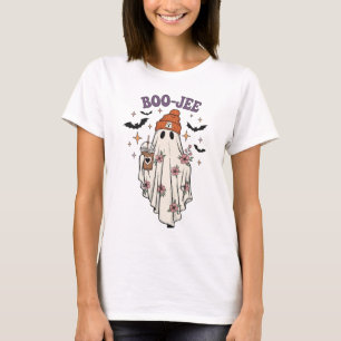 BOO-JEE Ghost – Schattigee Bloemen Halloween Koffi T-shirt