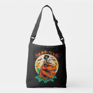 BOO-Jee Halloween: T-Rex & Skeleton Fun Design! Crossbody Tas