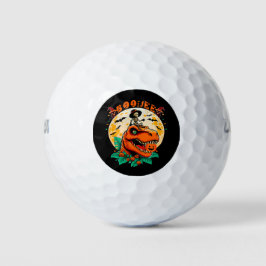 BOO-Jee Halloween: T-Rex & Skeleton Fun Design! Golfballen