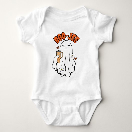 Boo-Jee Schattigee Halloween Ghost Met 40oz Tumble Romper (Voorkant)