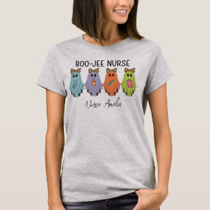 Boo-Jee Verpleegster Halloween Geest Gepersonalise T-shirt
