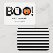 Boo! Joyeux Halloween Mini Carte (Devant / Derrière)