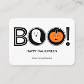 Boo! Joyeux Halloween Mini Carte (Devant)