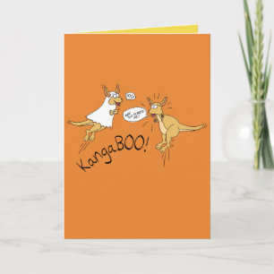 BOO Kangaroo - Drôle carte de voeux Halloween