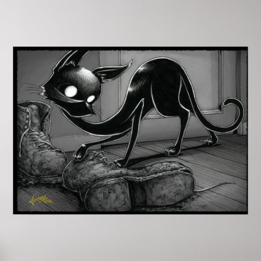 Boo Kat geeft een Poster voor opstarten (Voorkant)